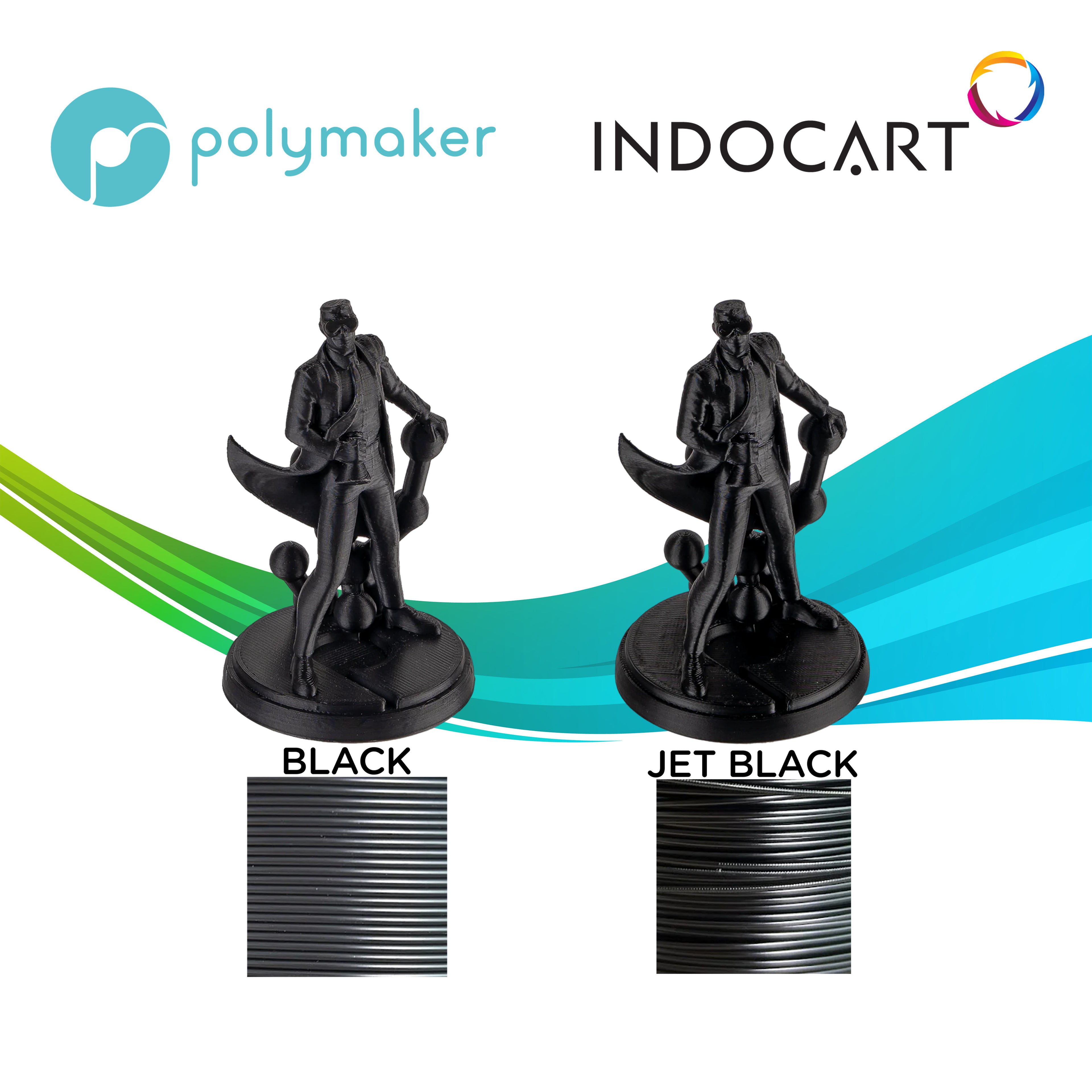3D Printer FILAMENT PolyMaker PolyLite ASA Superior Weather and UV Resistance-JetBlack 1.75mm-3Kg
