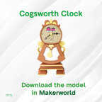 3D Maker's Supply Parts BambuLab Cogsworth Clock Component Kit