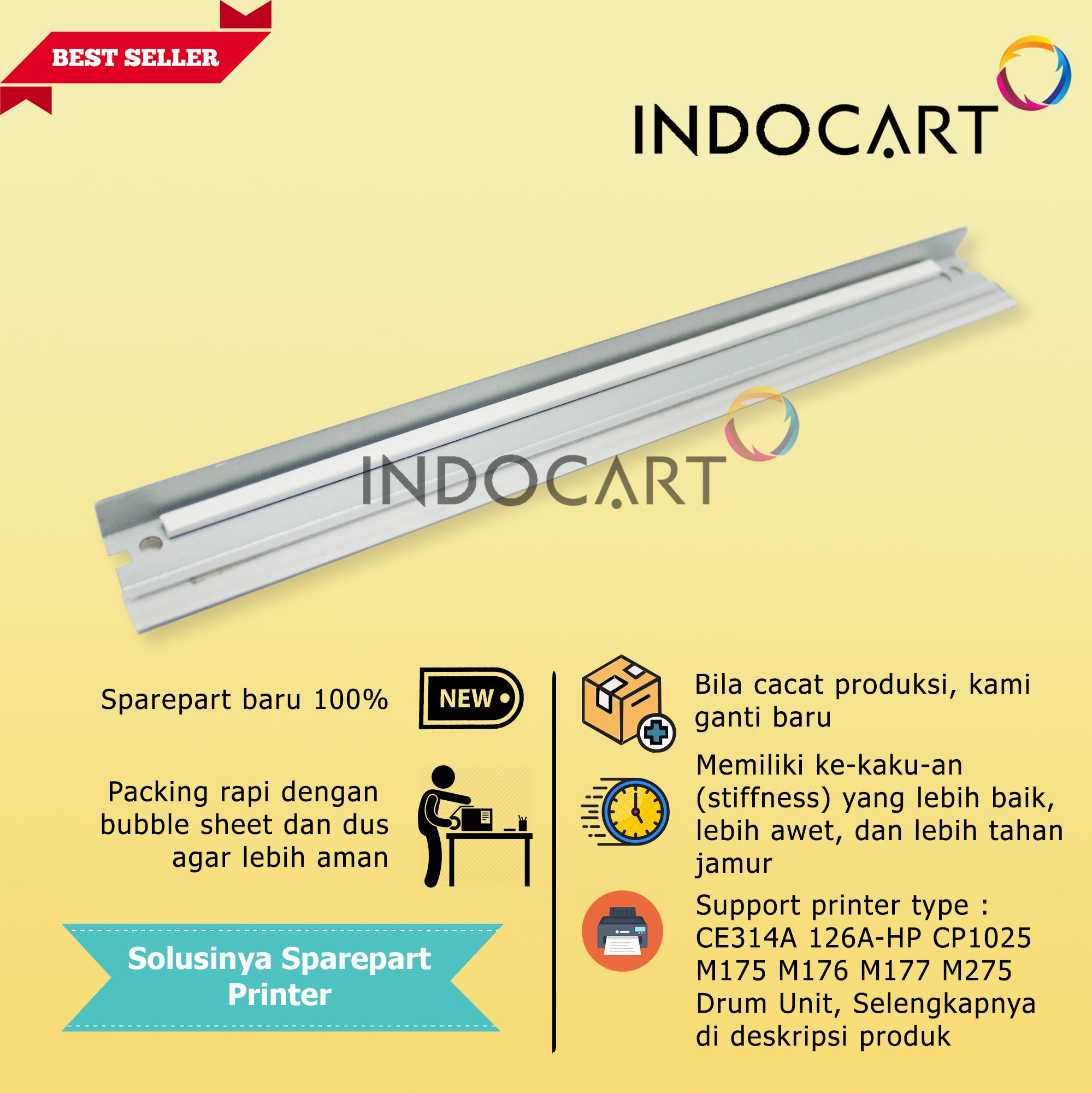 Wiper Blade Kuroki CE314A 126A-HP LaserJet CP1025 M175 M176 M177 M275