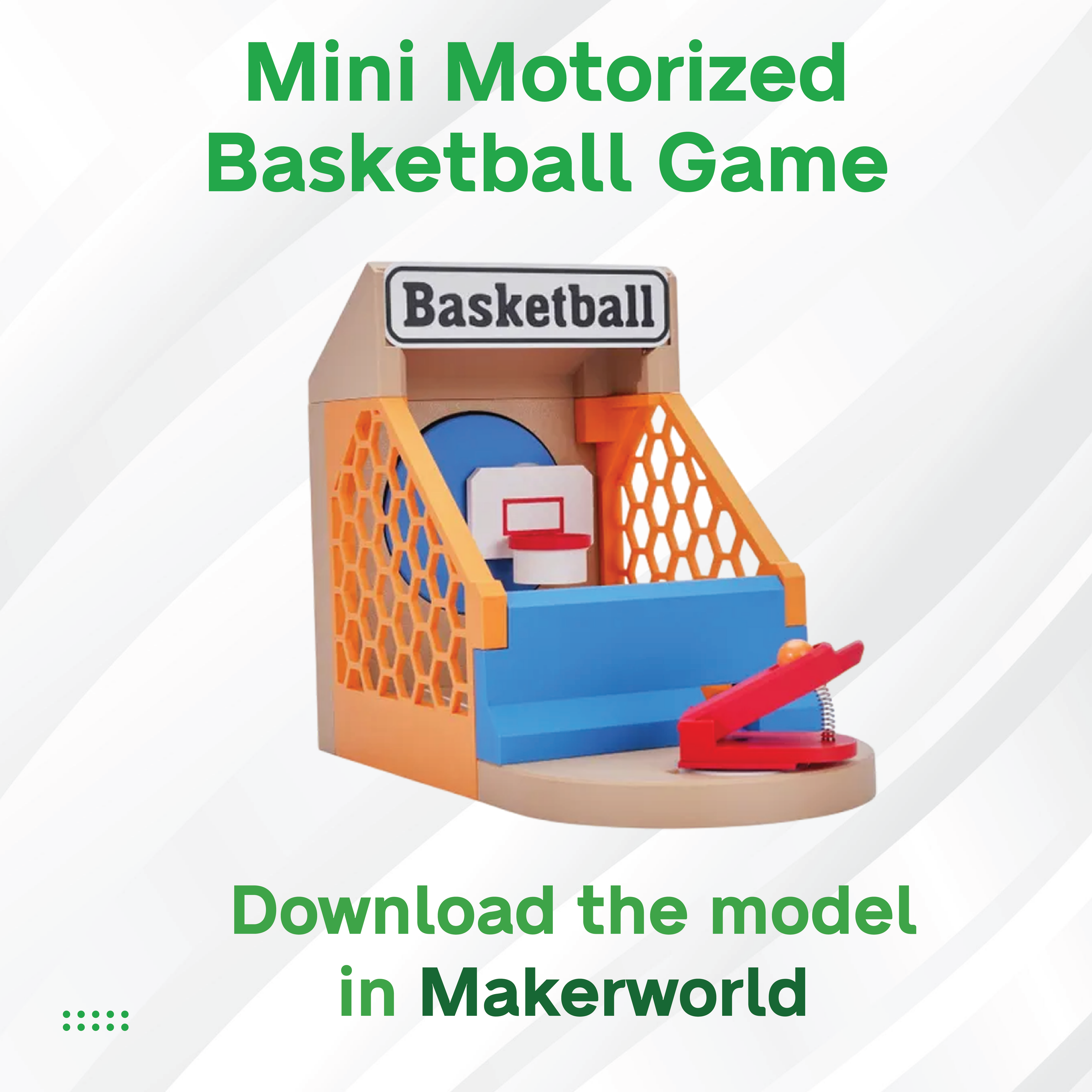 3D Maker's Supply Parts BambuLab Mini Motorized Basketball Game Component Kit