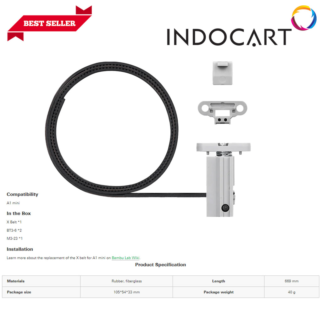 3D Printer Parts BambuLab X Belt A1 Mini