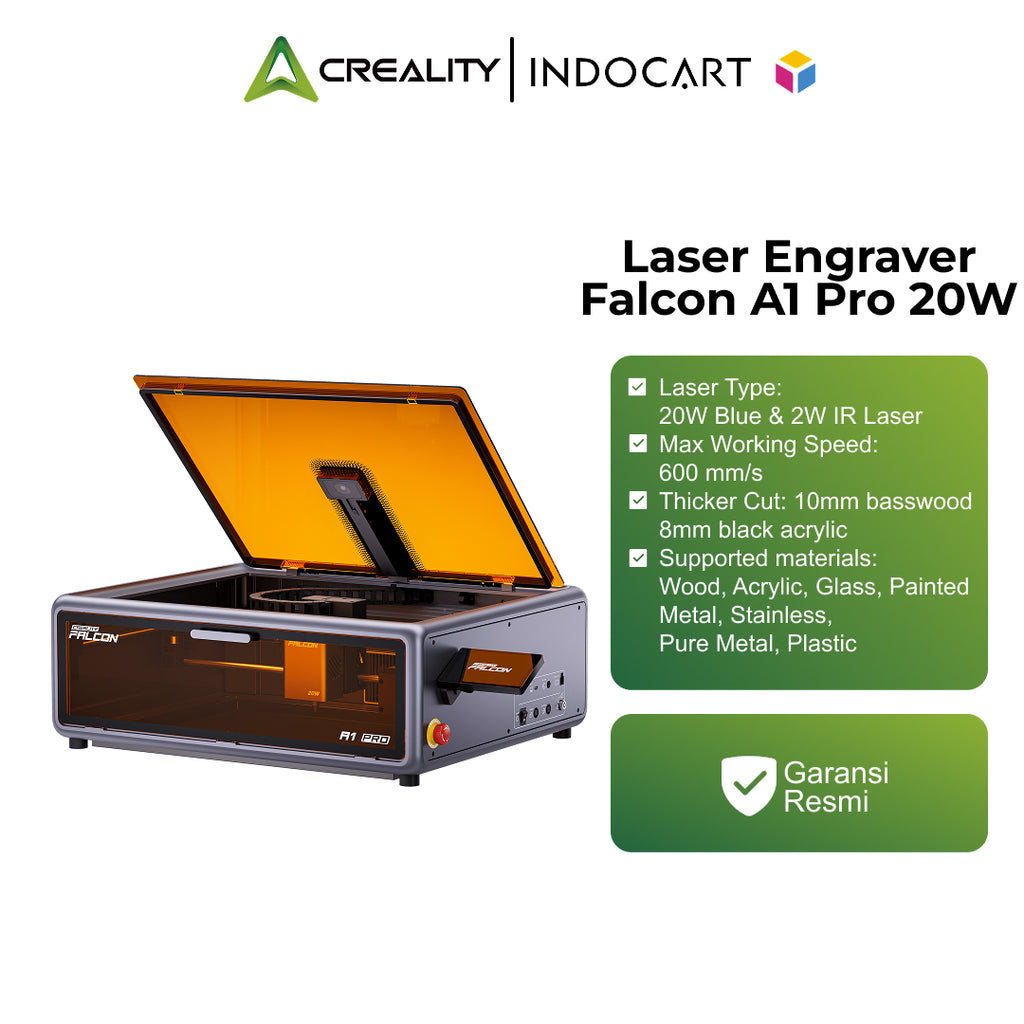 Creality Falcon A1 Pro High Speed Laser Engraver Cutter With Blue Diode Laser 20Watt