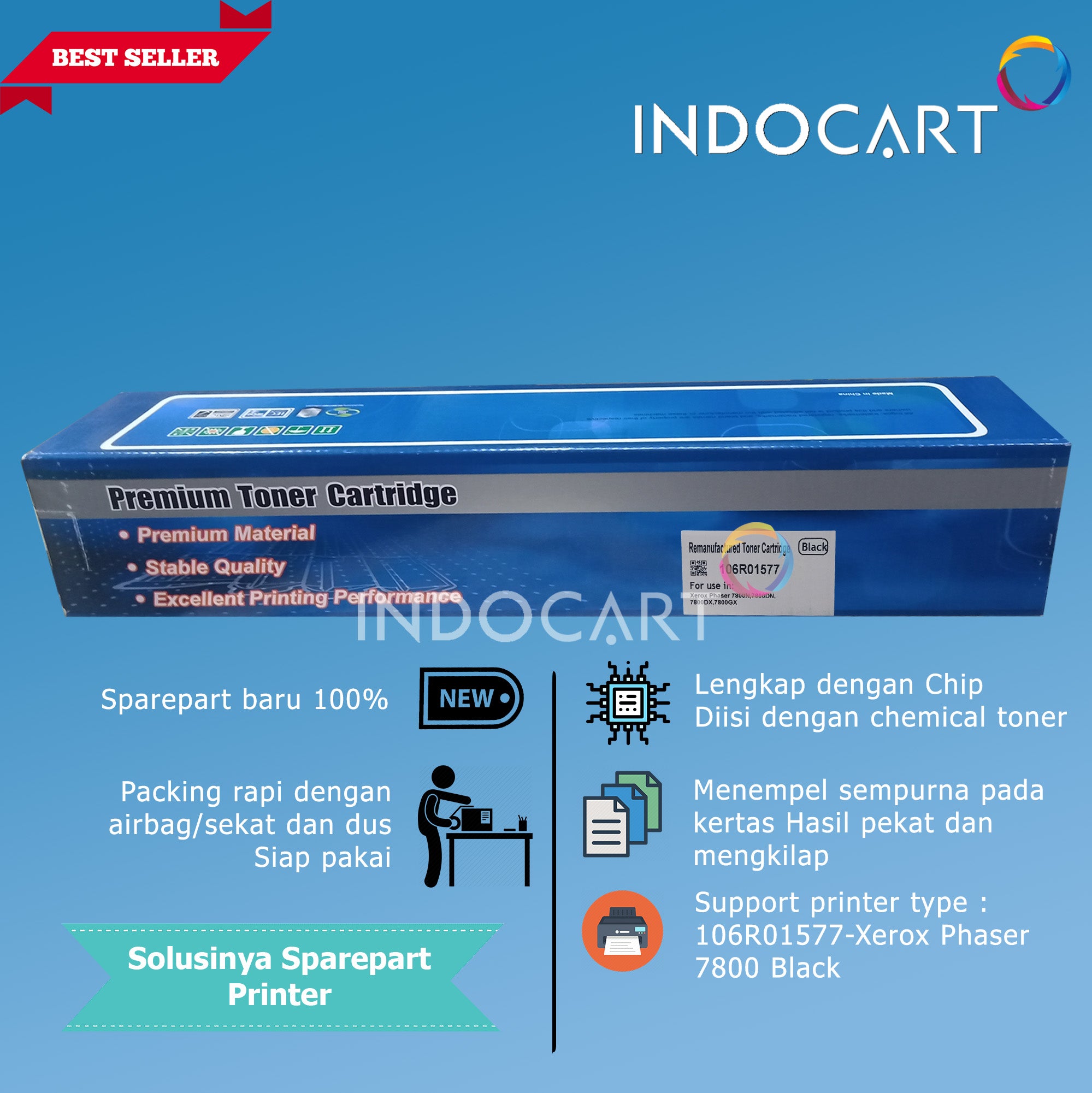 Toner Cartridge Compatible 106R01577 106R01574 106R01575 106R01576-Xerox Phaser 7800