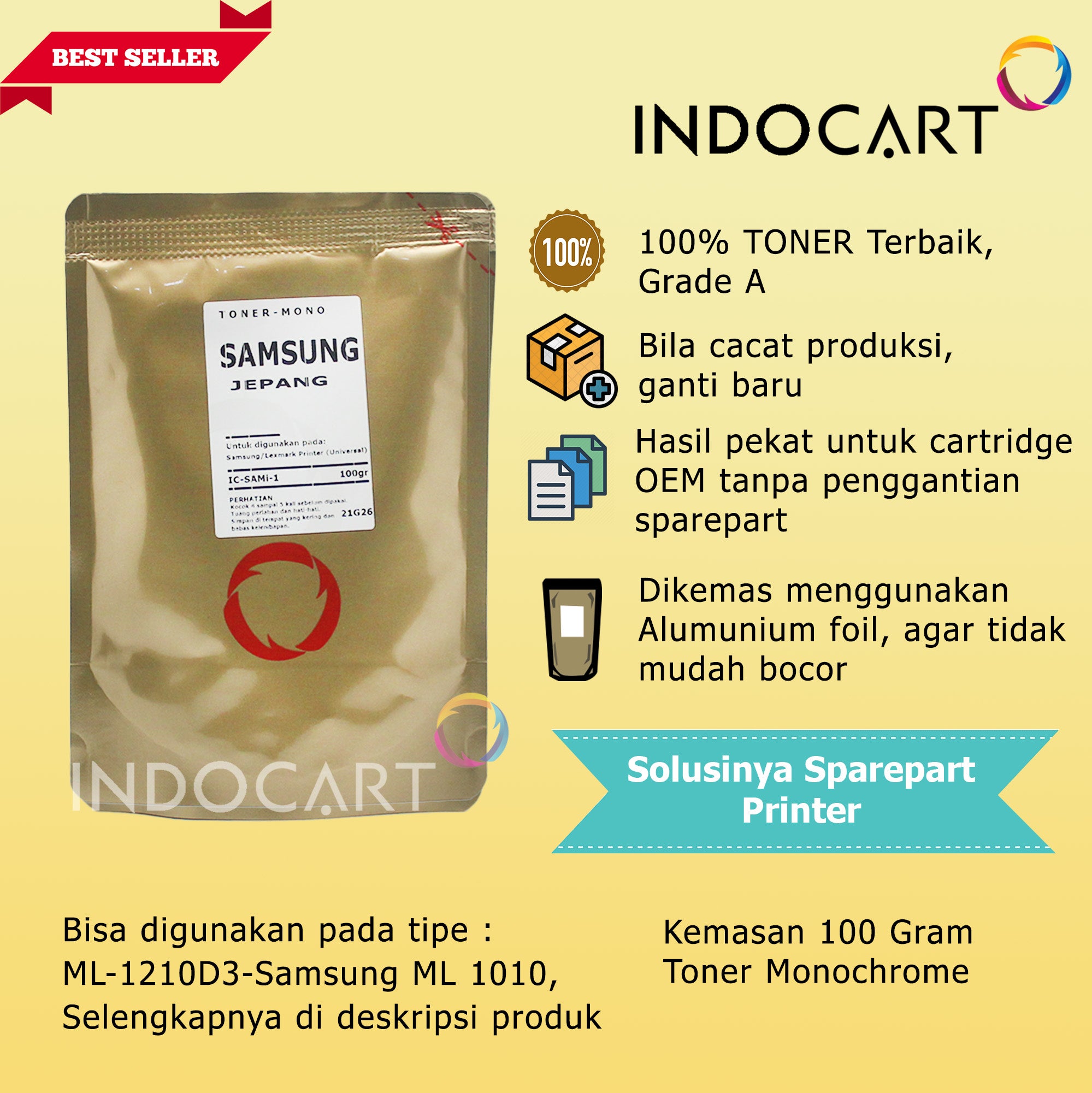 Serbuk Toner Samsung Jepang untuk Printer Samsung/Lexmark Universal