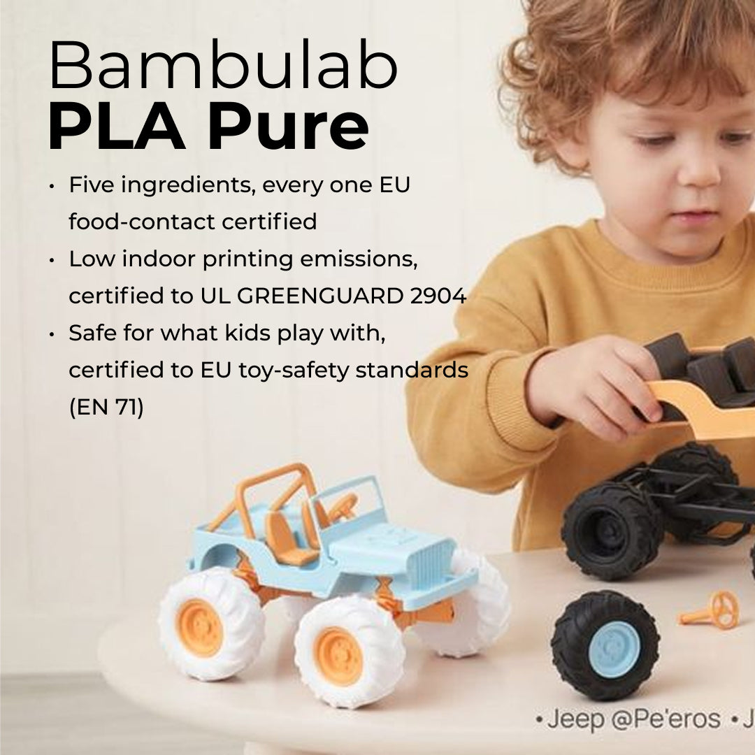 3D Printer Filament Refill BambuLab PLA Pure EU Food Contact Certified Filament No Spool 1.75mm 1Kg