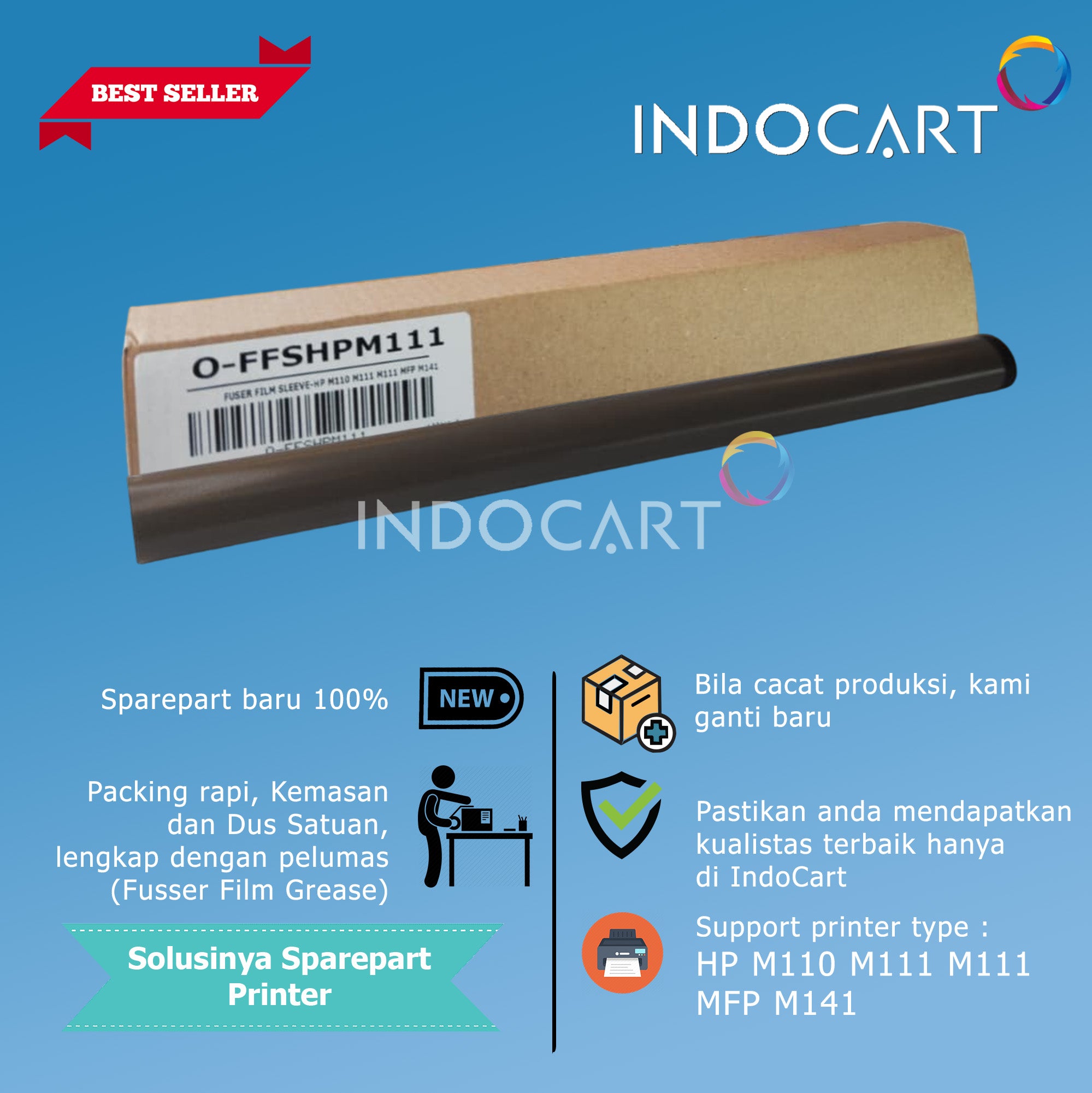 Fuser Film Sleeve-HP LaserJet M110 M111 M111 MFP M141