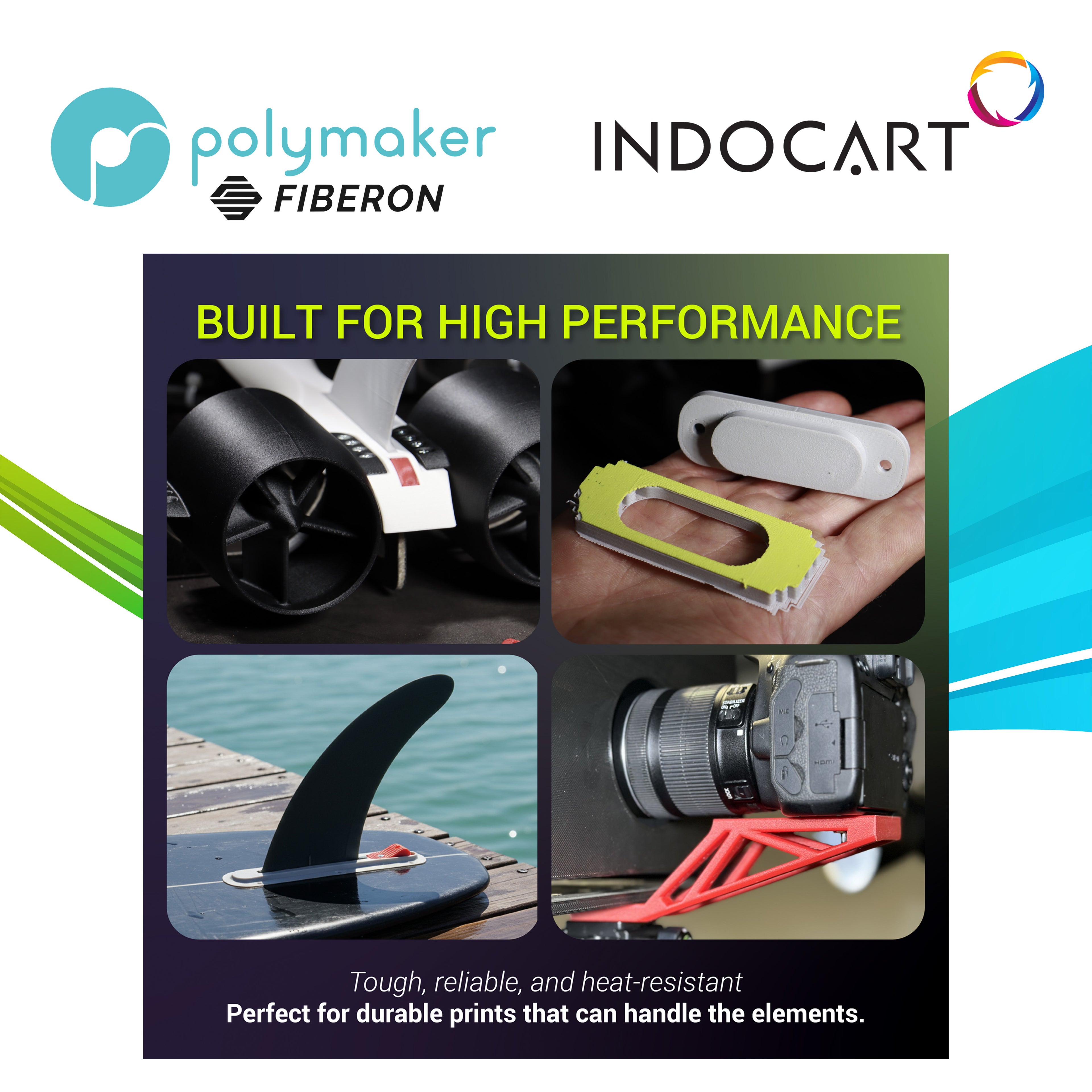 3D Printer Filament PolyMaker Fiberon PET GF15 Glass Fiber Reinforced PET Engineering Filament 1.75mm-1Kg