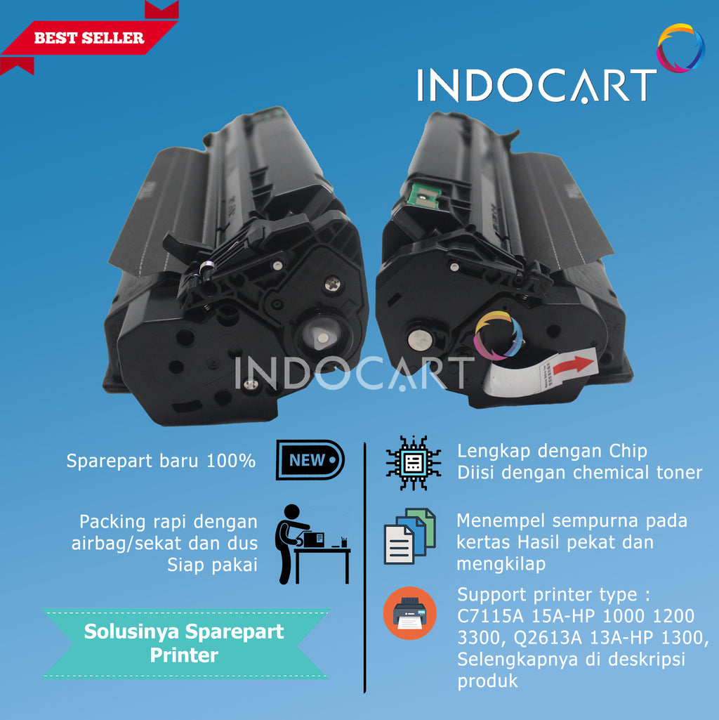 Toner Cartridge Compatible C7115A 15A-Printer LaserJet HP 1000 1200 3300