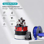 3D Printer Filament SUNLU PLA PLUS 2.0 Upgraded Filament with Neat Winding USA Materials 1.75mm 1Kg