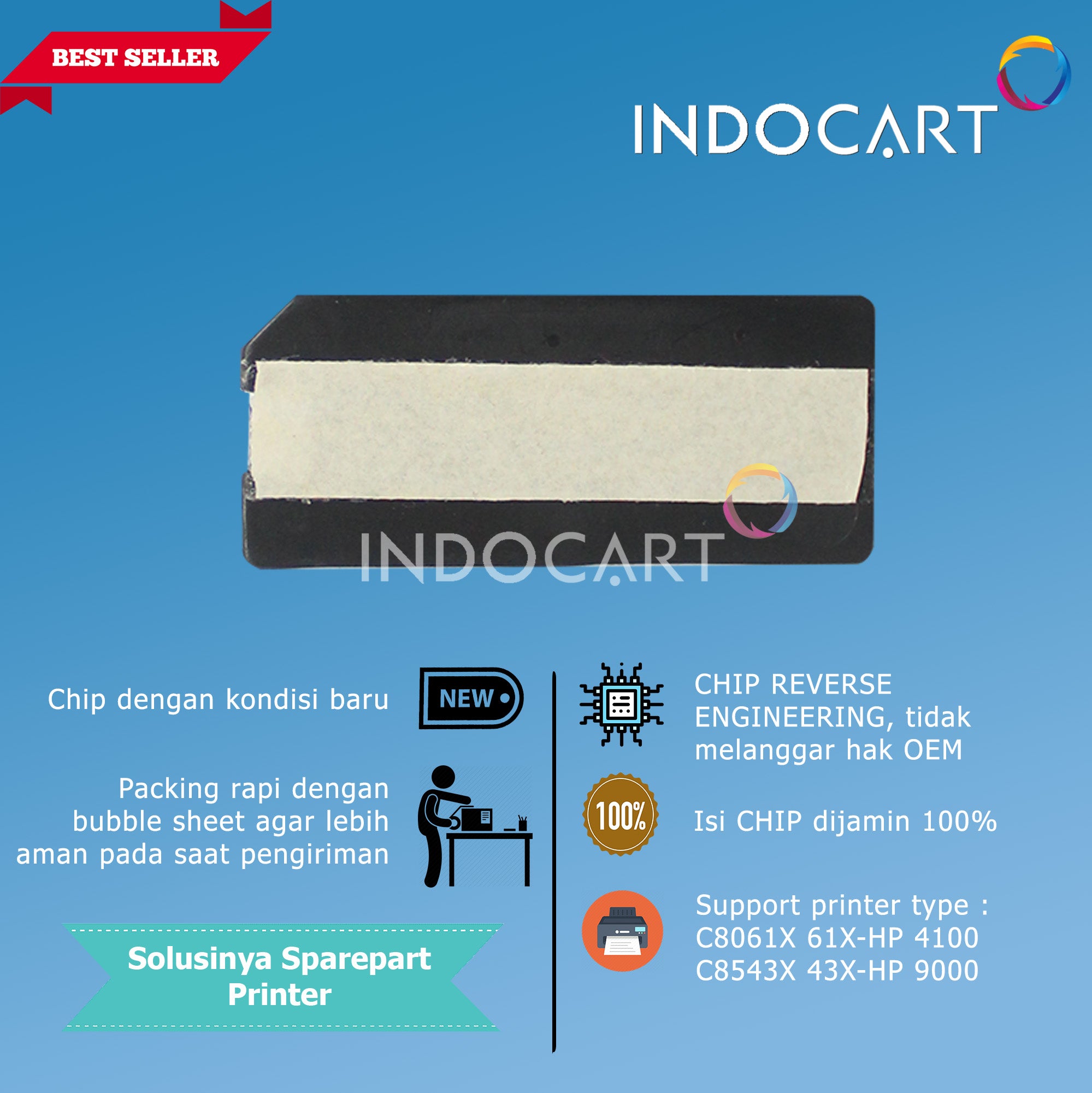 Chip Toner Universal U5-2 C8061X 61X C8543X 43X-HP 4100 9000 9040 9050