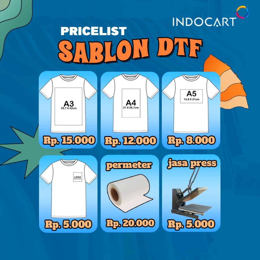 Jasa Cetak Sticker Film Sablon Digital UV DTF ( Direct To FIlm ) Cetak Print Full Colour Berbagai Ukuran