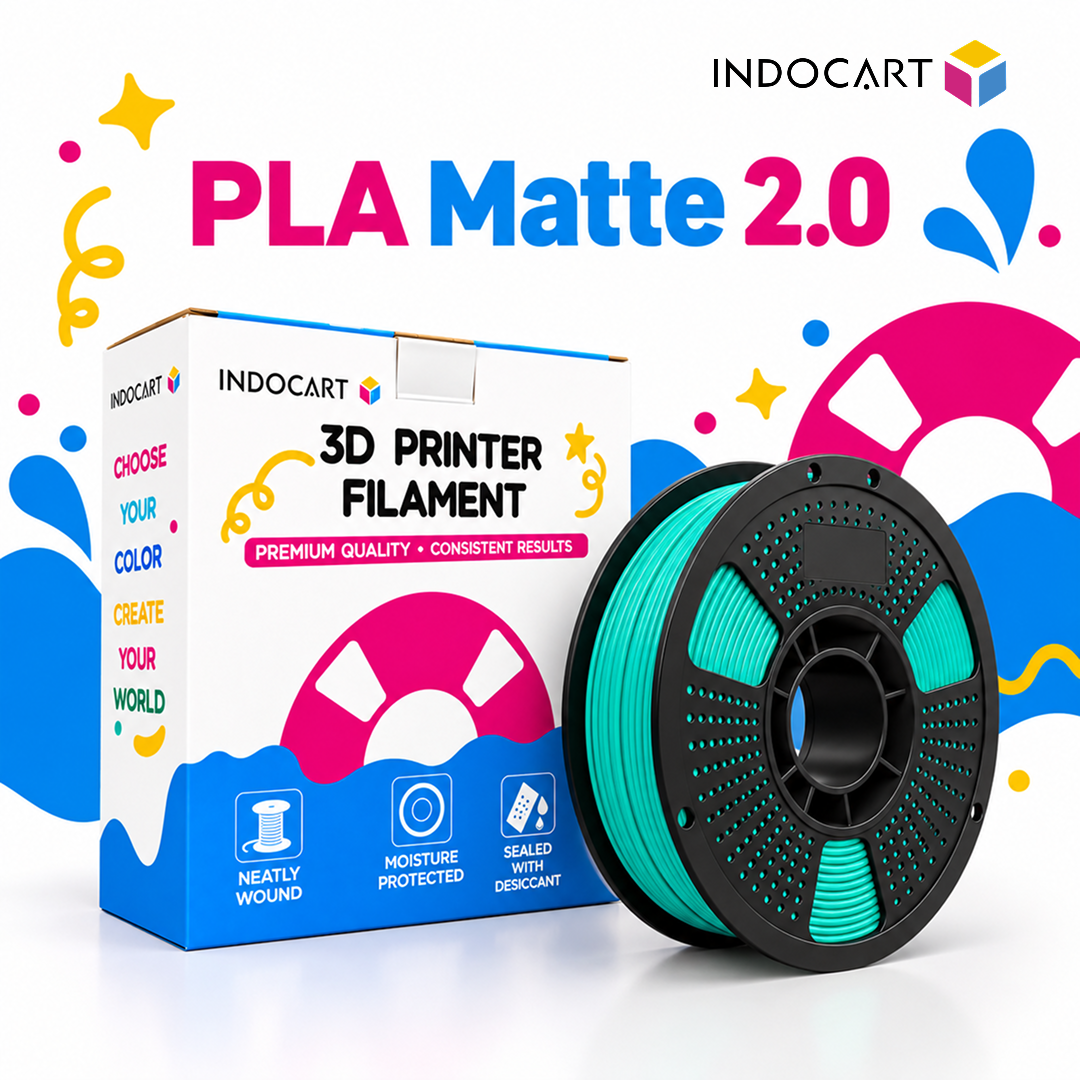3D Printer Filament IndoCart PLA Matte 2.0 Easy To Print Textured Finished Color 1.75mm 1kg
