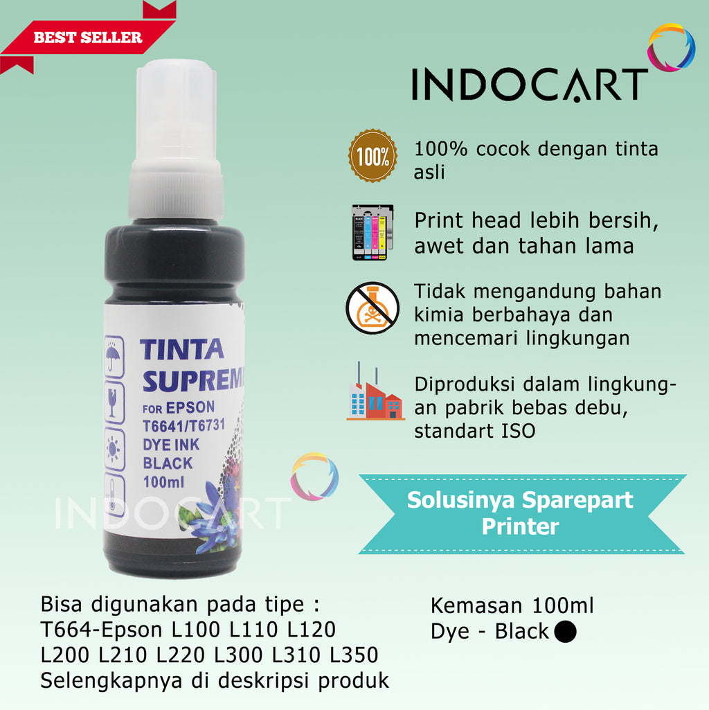 Tinta Refill Printer Epson - 100ml - Supreme - Dye Color
