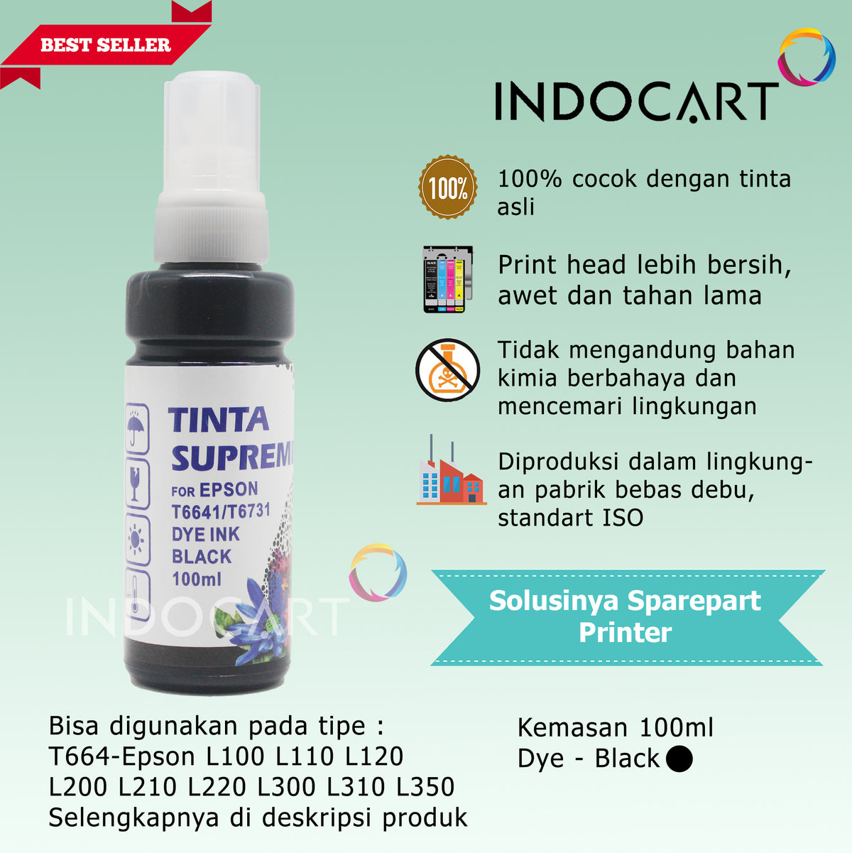 Tinta Refill Printer Epson - 100ml - Supreme - Dye Color