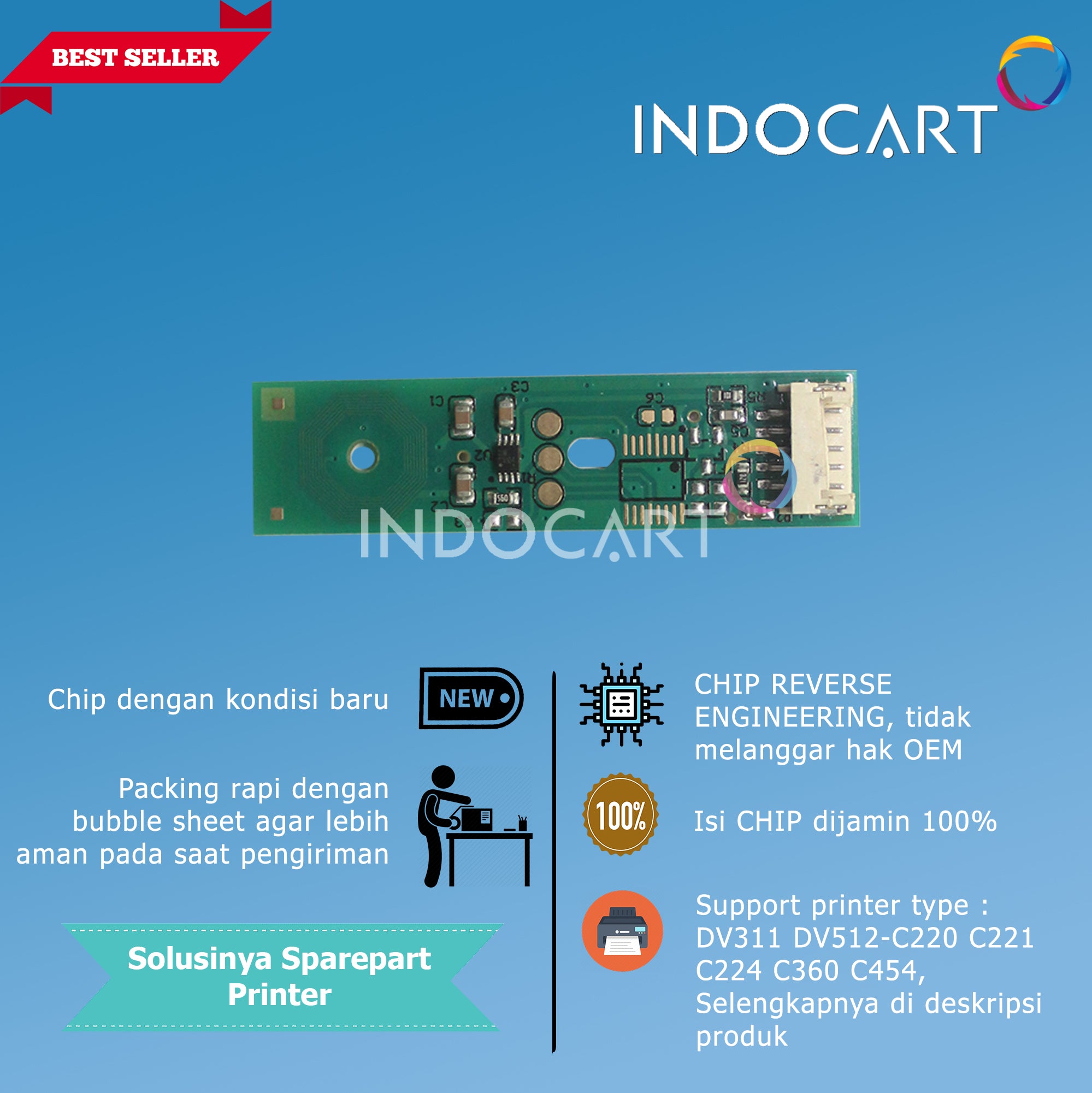 Chip Developer Konica Minolta DV311 DV512-C220 C221 C224 C360 C454