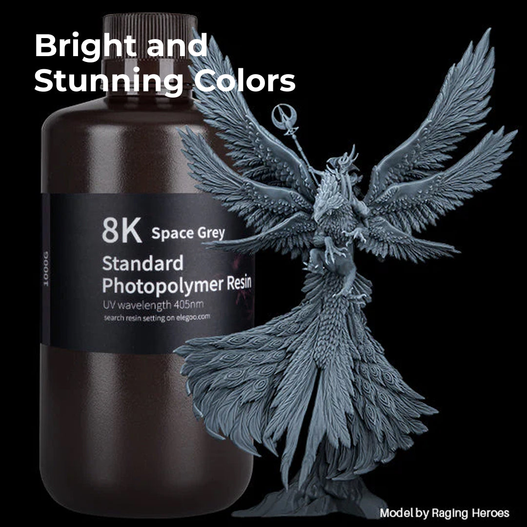 3D Printer Resin Elegoo Standard 8K Bright and Stunning Colors-1kg