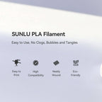 3D Printer Filament SUNLU PLA Transparant Reliable And Easy To Use 1.75mm 1kg