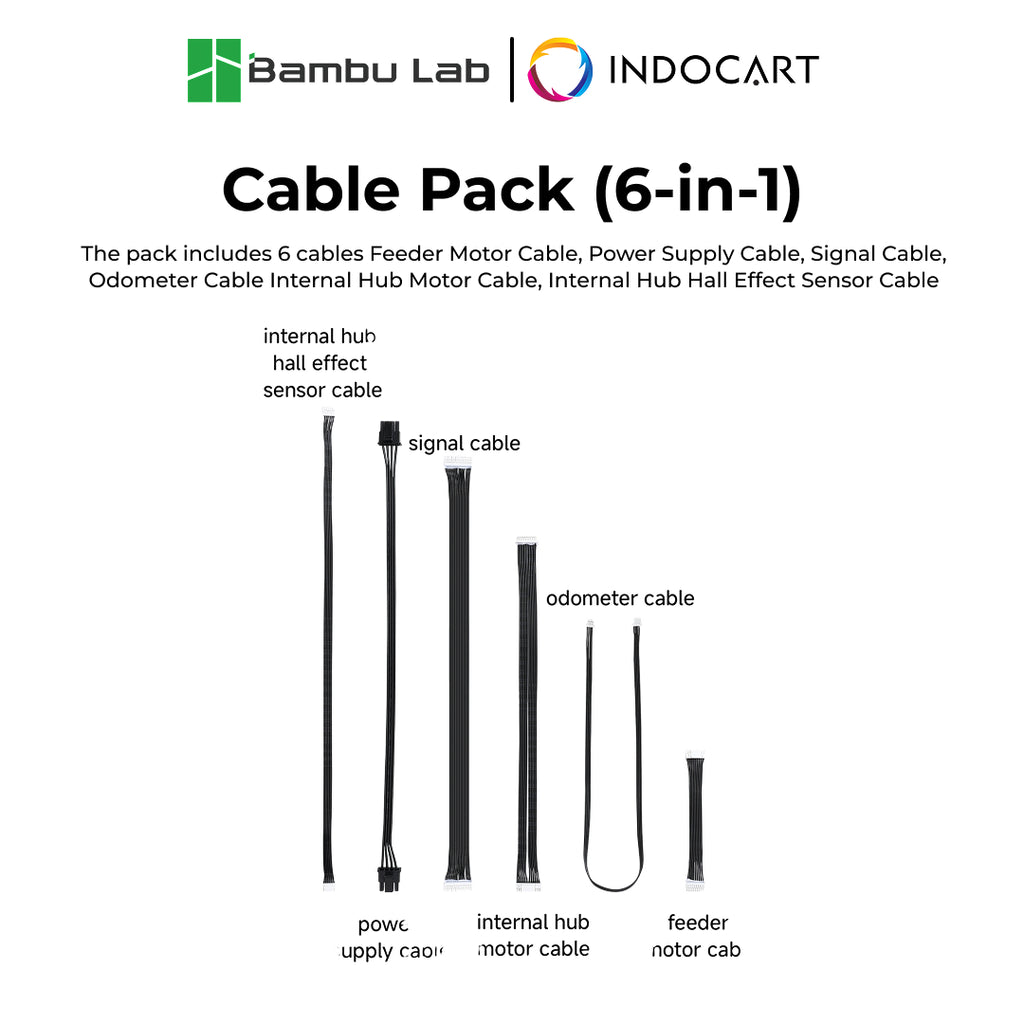 3D Printer Parts BambuLab AMS 2 Pro Cable Pack 6in1