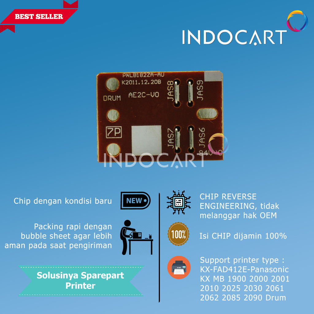 Chip KX-FAD412E FAD 412-Panasonic KX MB 1900 2000 2001 2010 2025 2030 2061 2062 2085 2090 Drum-6K