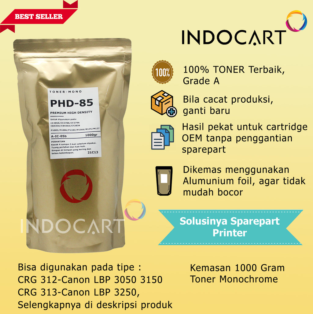 Serbuk Toner PHD CRG 328 CRG 337-Canon iC MF 211 212 215 216 223 226 4410 4420 4412-1Kg