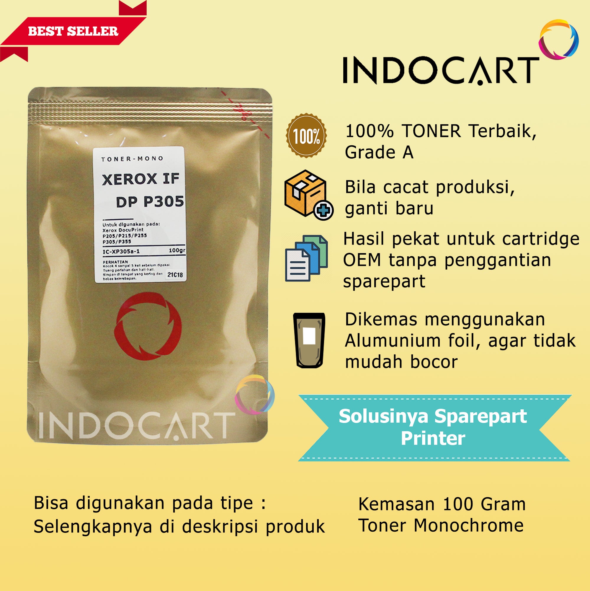 Serbuk Toner Jepang CT201937 CT201948-Xerox DocuPrint P355 P455 M355 M455