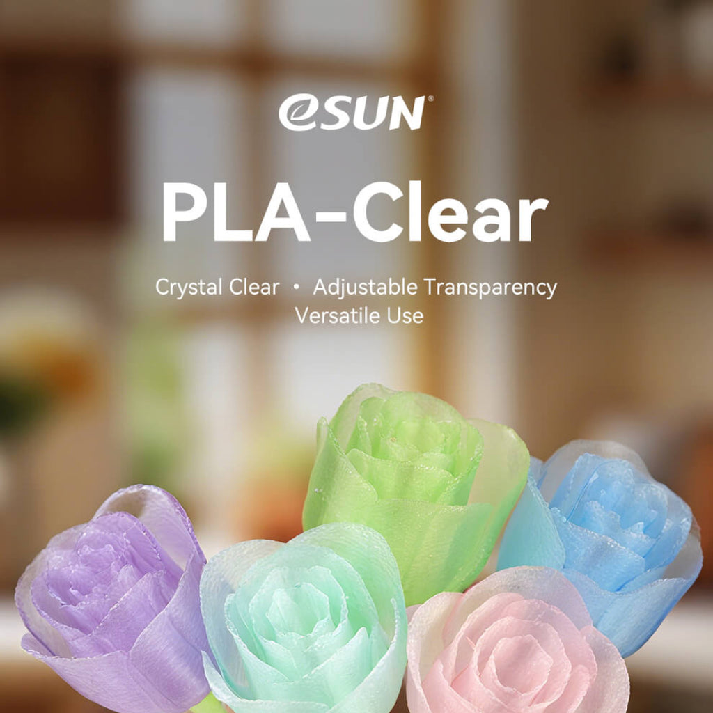 3D Printer Filament eSUN PLA Transparant Low Shrinkage and No Warping 1.75mm 1Kg