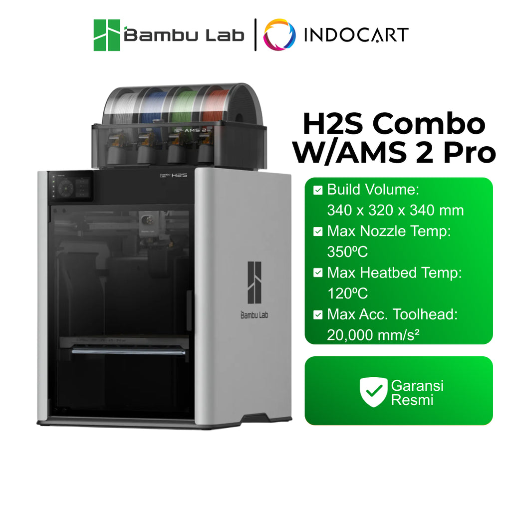 3D Printer BambuLab H2S Combo Large Volume Multi Color Printing with Laser Cutting Engraver Function