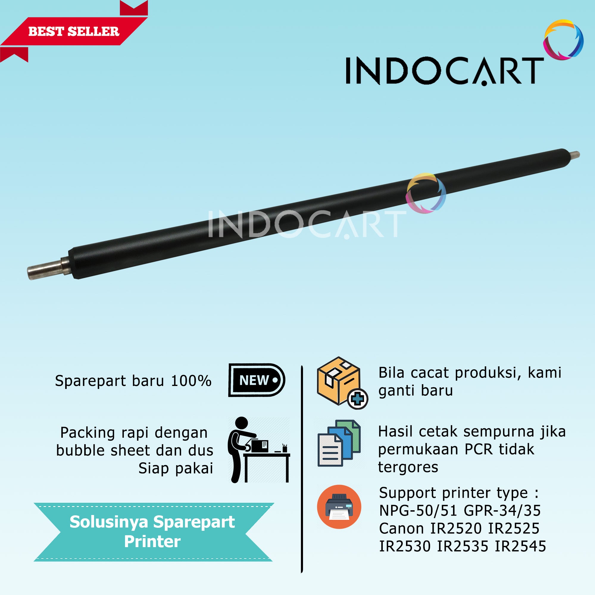 PCR Primary Charge Roller NPG-57 GPR-43-Canon IR4025 IR4035 IR4225 IR4235