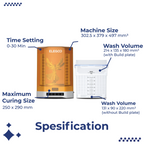 3D Printer Wash and Cure Elegoo Mercury PLUS 3.0 Powerful 360° All-Round Curing with 7.5L Wash Capacity