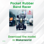 3D Maker's Supply Parts BambuLab Pocket Rubber Band Racer