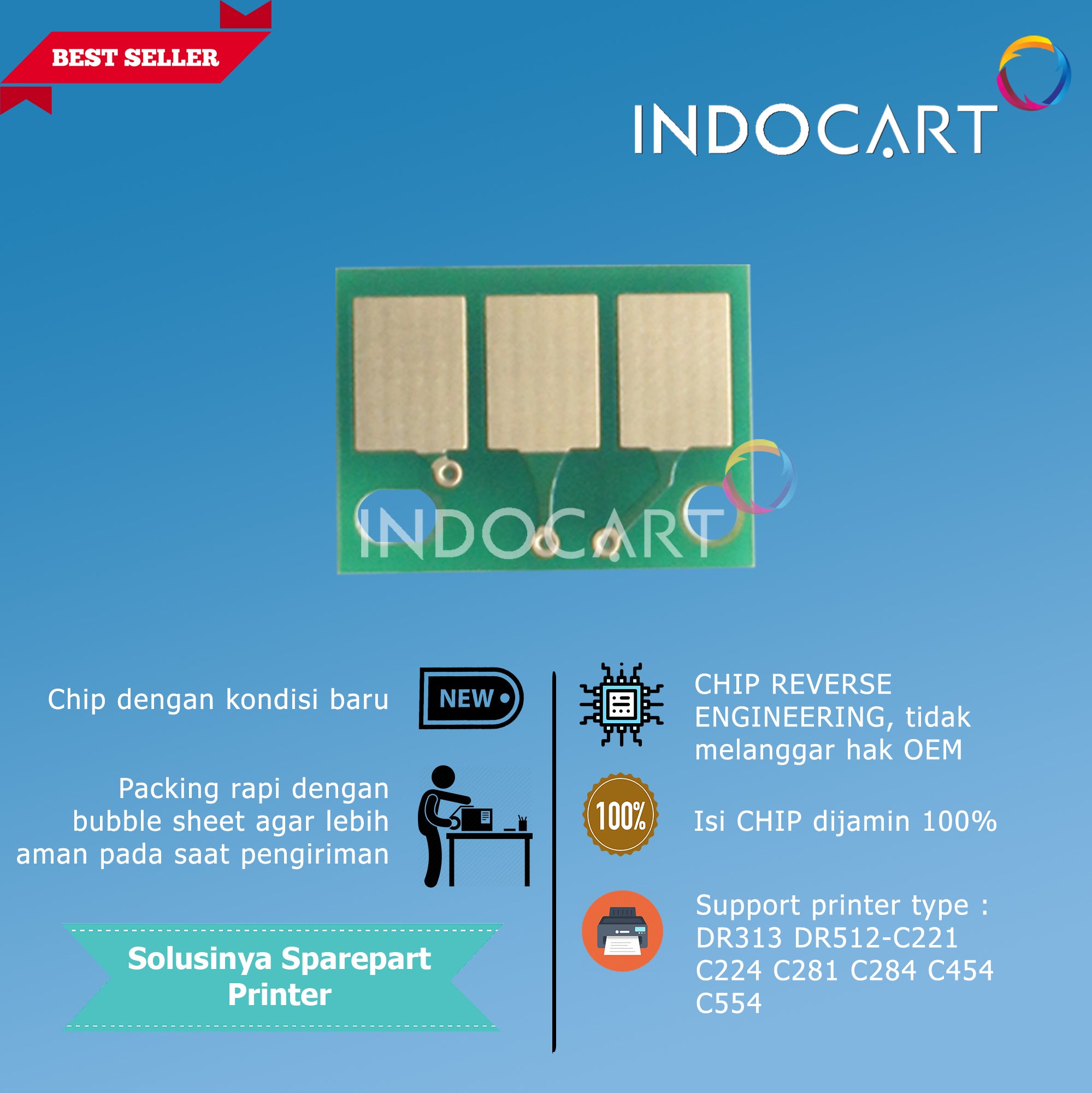 Chip Drum Konica Minolta DR313 DR512-C221 C224 C281 C284 C454 C554