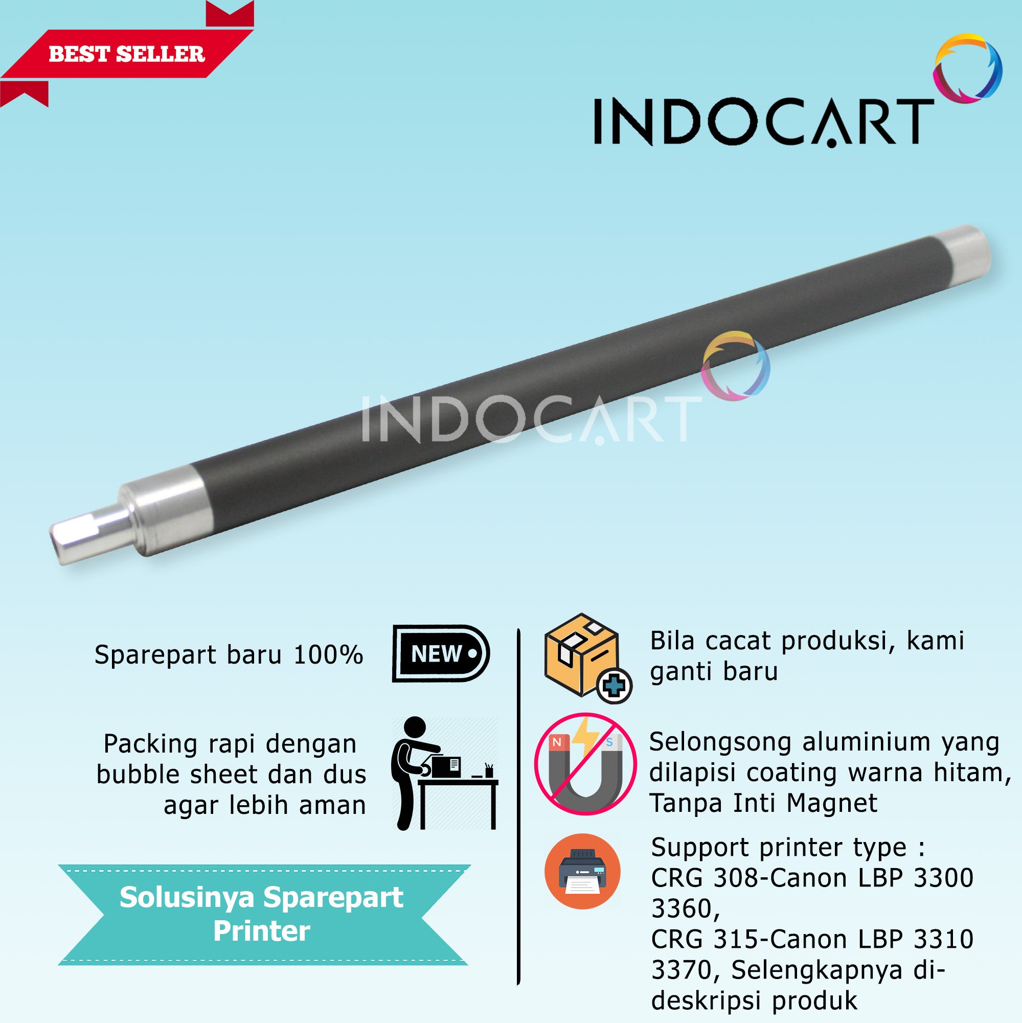 Magnet Roller Sleeve CRG 308 315 319-Canon LBP 3300 3310 3360 3370 6300 6650