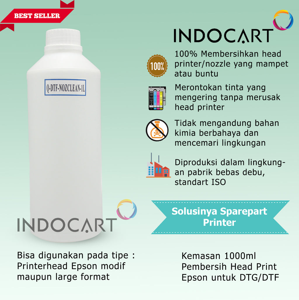 Nozzle Cleaning Liquid-Pembersih Head Printer Epson DTG DTF-1L