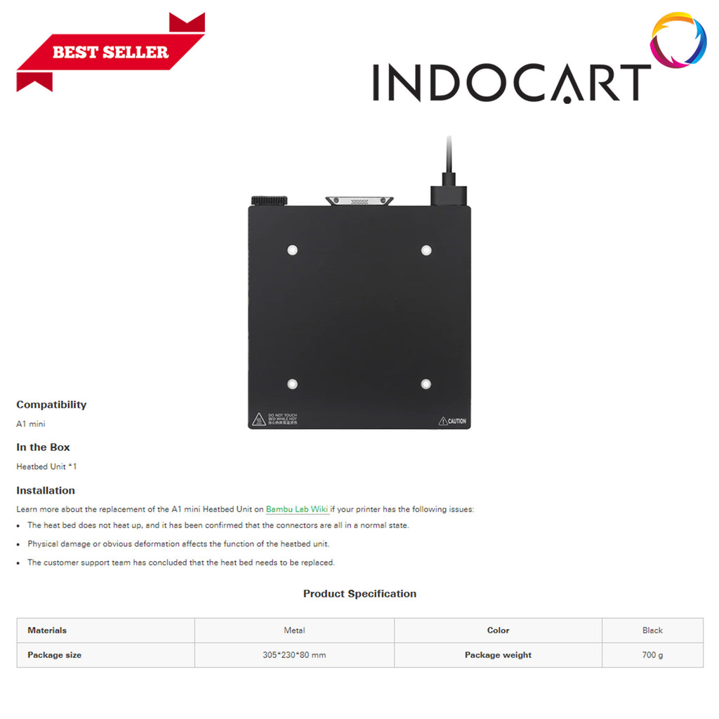 3D Printer Parts BambuLab Heatbed Unit A1 Mini