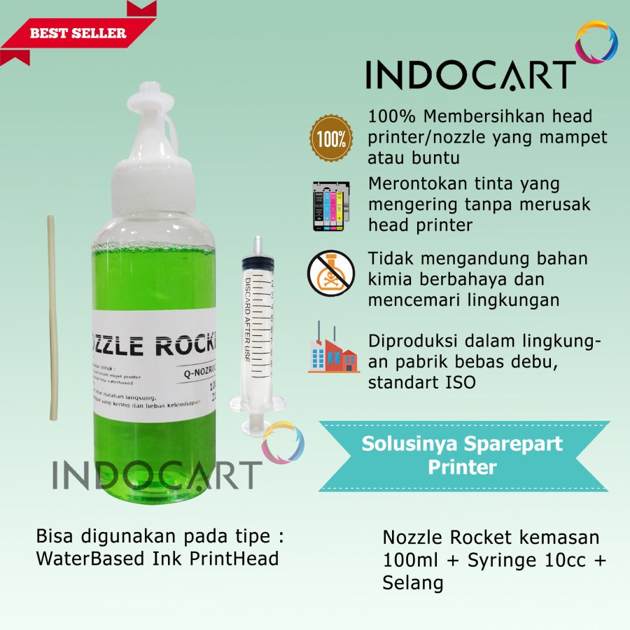 Nozzle Rocket Cleaner-Pembersih Head Inkjet Printer HP Canon Epson-100ml