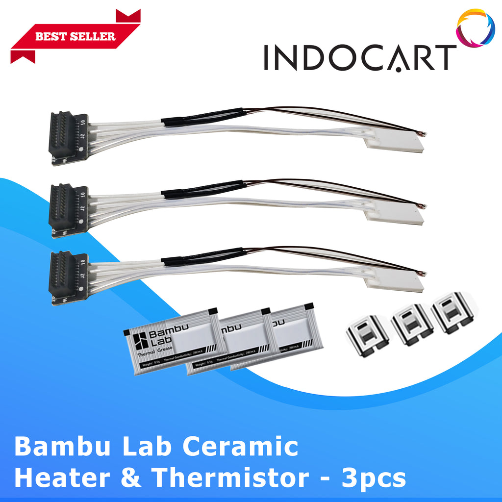 3D Printer Parts BambuLab Hotends Ceramic Heater & Thermistor-3Pcs BambuLab P1 Series