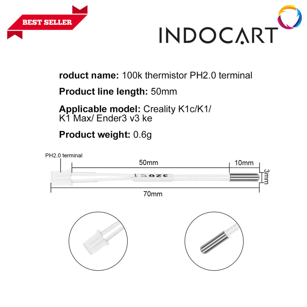 3D Printer Parts Creality Compatible Hotend Thermistor Creality K1/K1C/K1Max