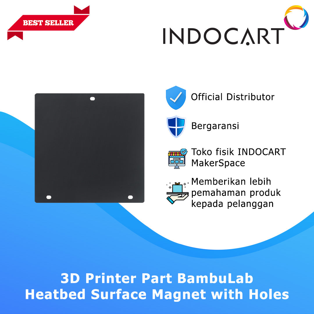 3D Printer Parts BambuLab Heatbed Surface Magnet with Cutout/Holes BambuLab P1P