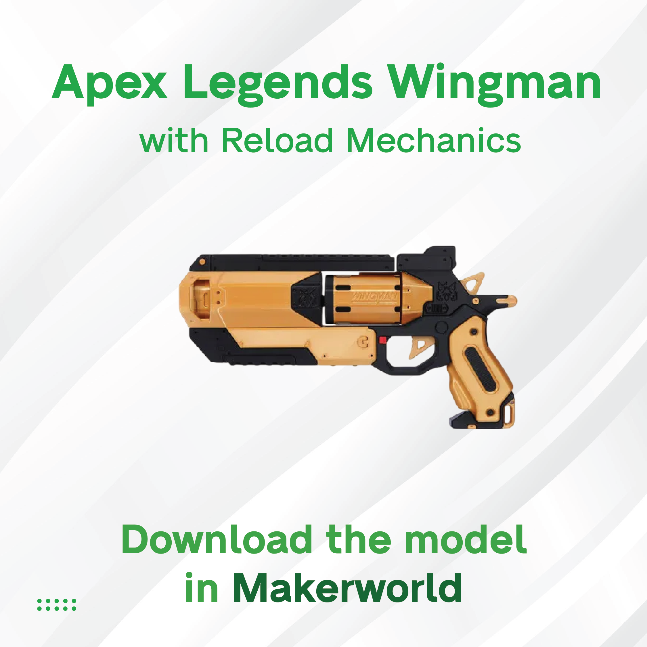 3D Maker's Supply Parts BambuLab Apex Legends Wingman with Reload Mechanics