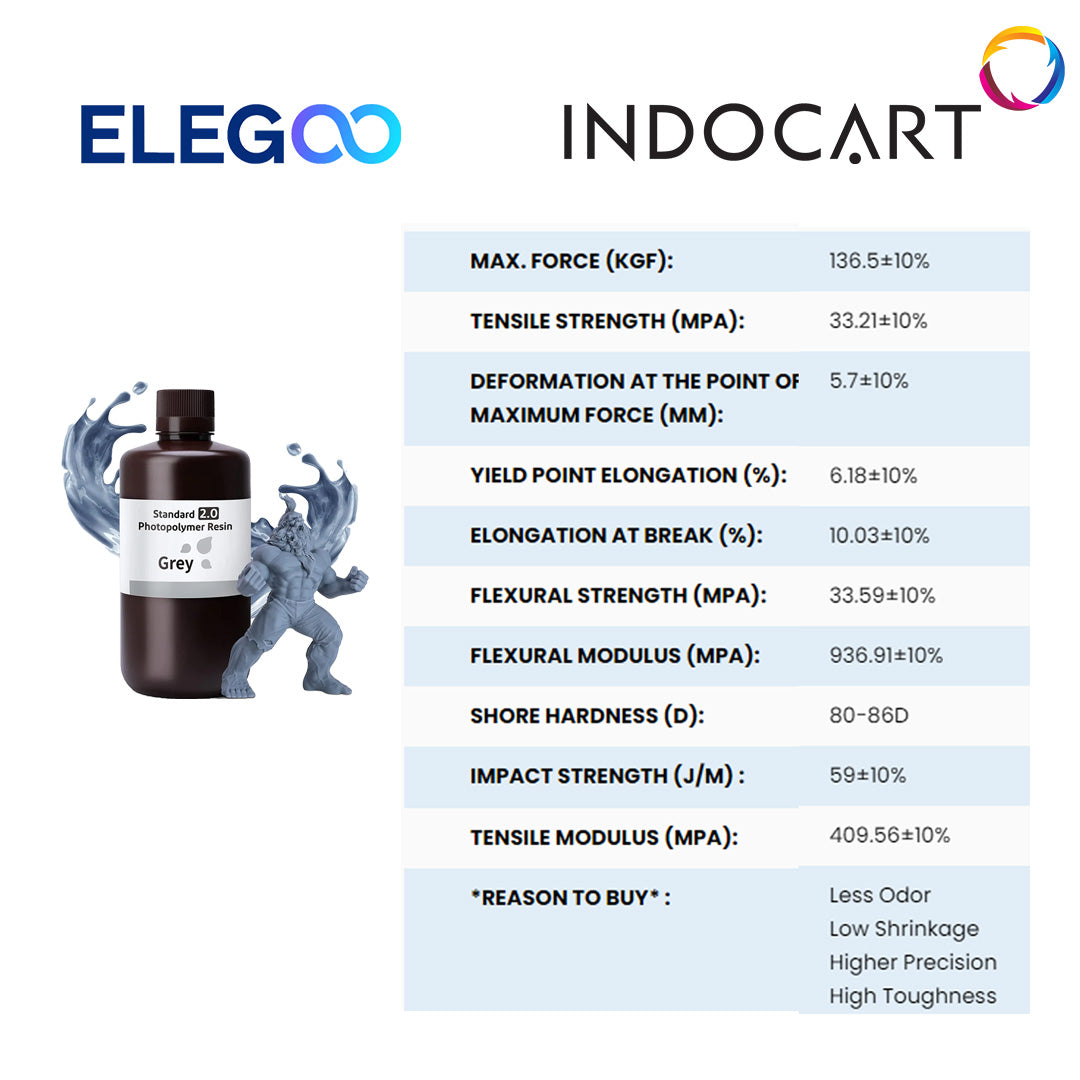 3D Printer Resin Elegoo Standard 2.0 High Precision Resin-1kg