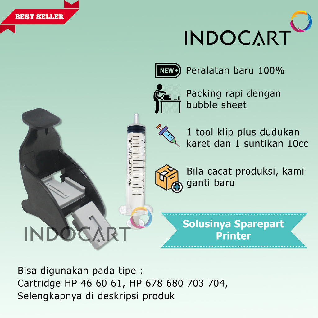 Refill Clip-Tool Kit-Klip Penyedot Tinta T14 Cartridge Canon PG88 CL98