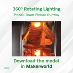 3D Printer Maker's Supply Parts BambuLab 360° Rotating Lighting Pinball Tower Pinball Runway