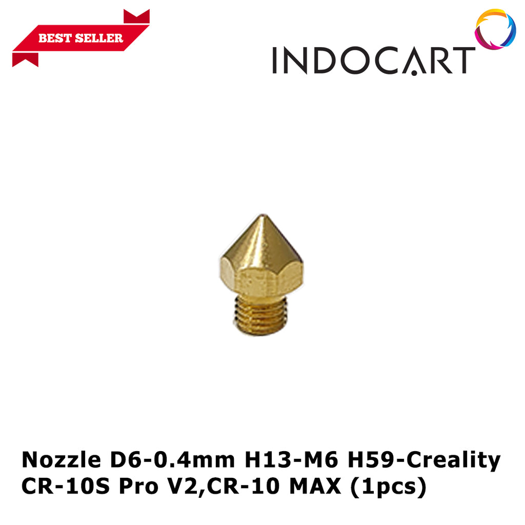 3D Printer Parts Nozzle D6 H13 M6 H59 0.4mm Creality CR-10S Pro V2 CR-10MAX