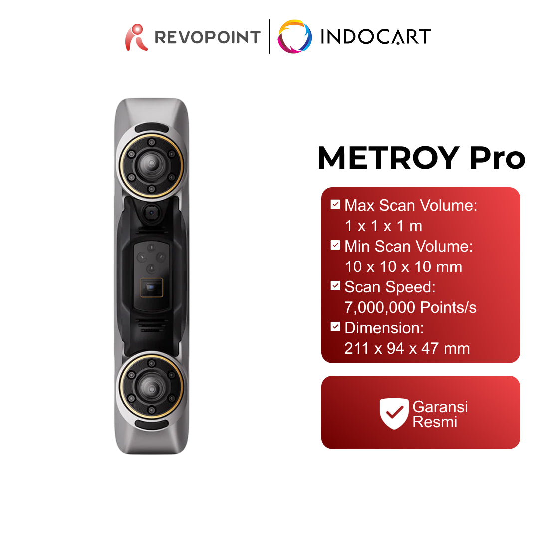 3D Scanner Revopoint METROY Pro Volumetric Accuracy with 5 Blue Light Scanning Modes