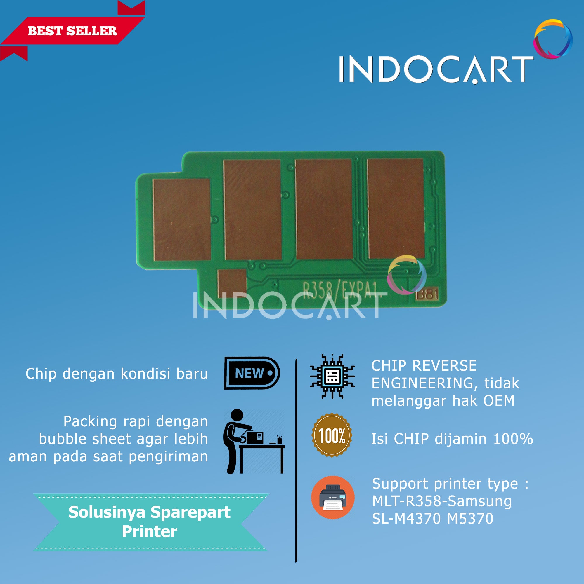 Chip MLT-R358-Samsung SL-M4370 M5370-Drum-100K