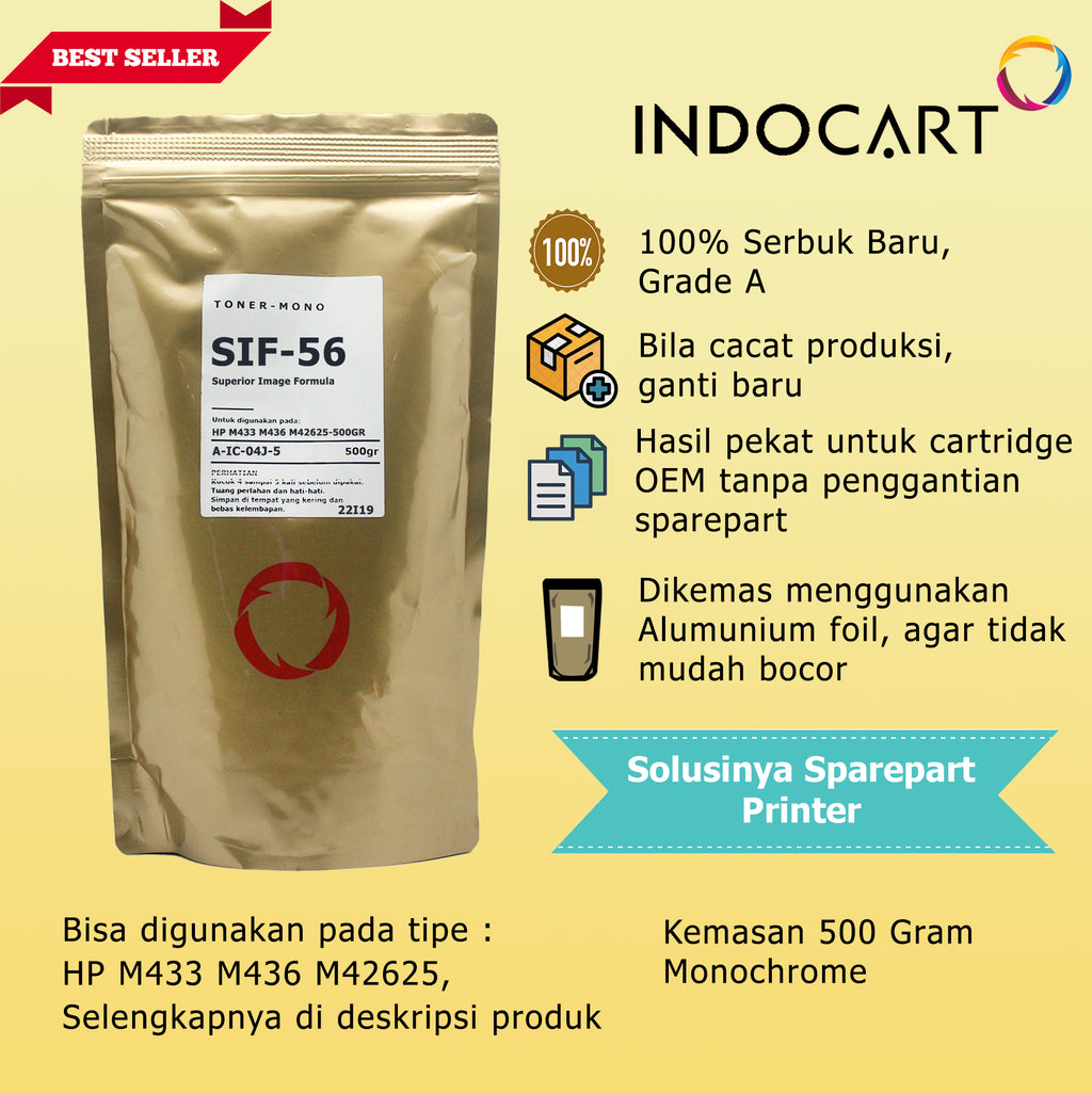 Serbuk Toner SIF-56 W9004MC W9005MC W9025MC-HP E60055 MFP E72525 E72425-500gr