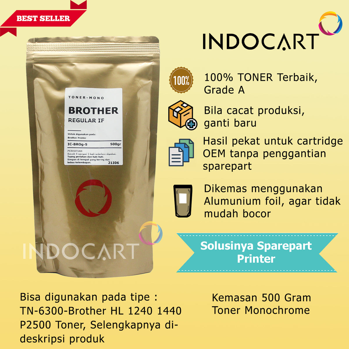 Serbuk Toner Regular TN-3250 TN-2025 TN-3145-HL 5340 2040 5240 DCP 7010 7220 MFC 8380 8460