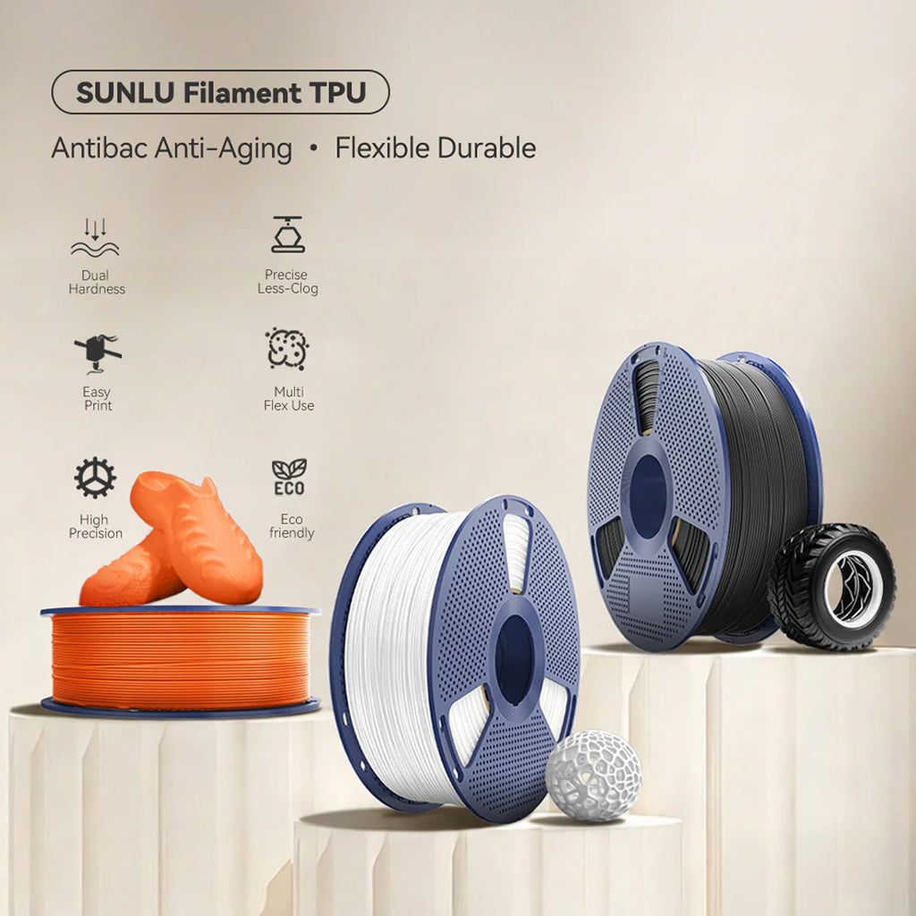 3D Printer Filament SUNLU TPU 95A Flexible Filament 1.75mm 1Kg