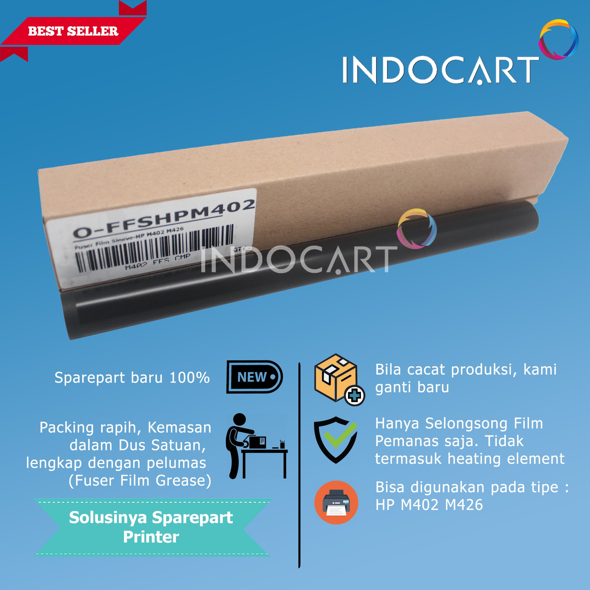 Fuser Film Sleeve-HP LJ Pro M12 M26 M102 M130 M227 M203 M206 M230 M4003 M4103-CMP