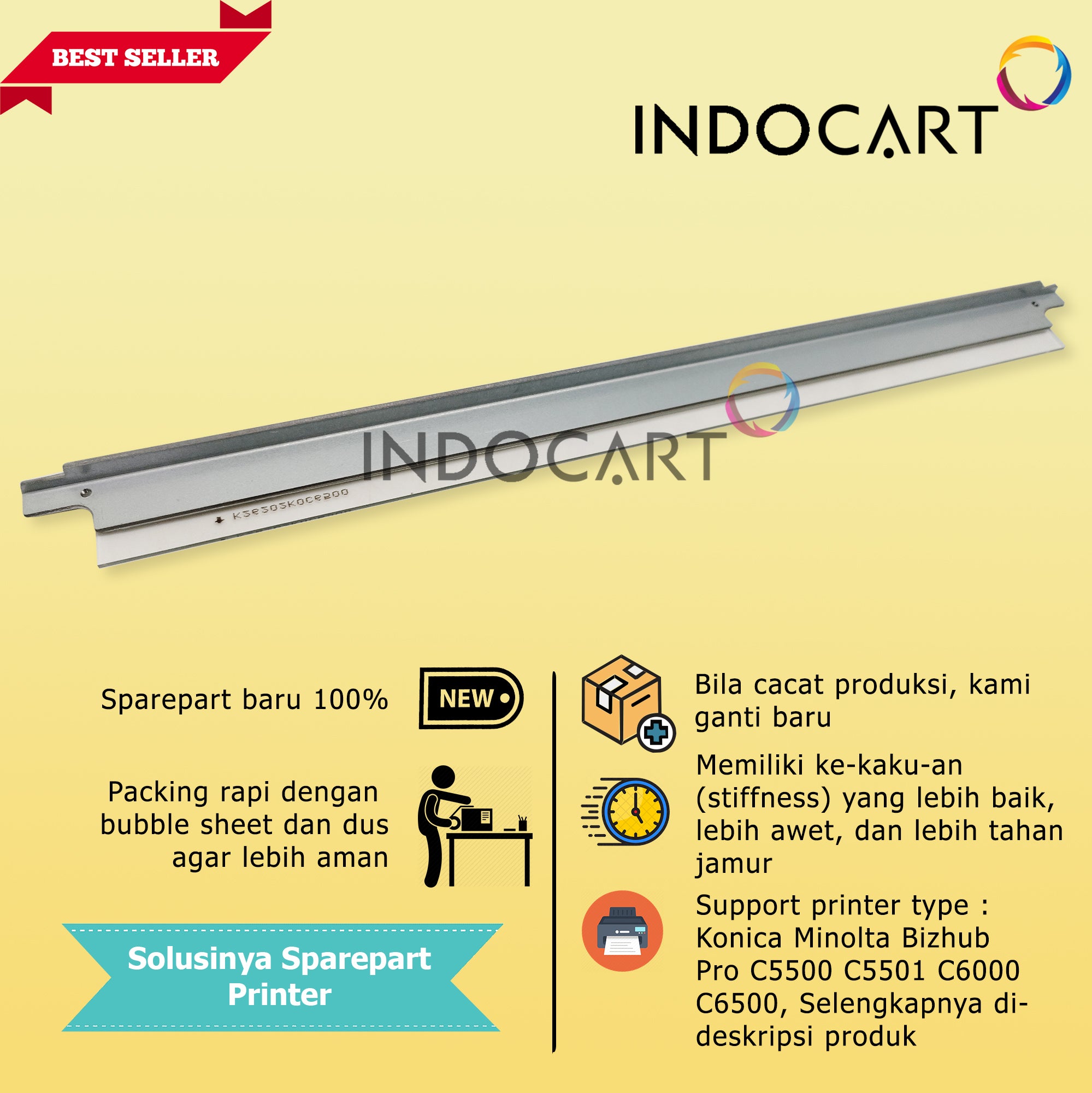 Wiper Blade Kuroki-Konica Minolta Bizhub Pro C65 C5500 C5501 C6000 PRESS C6000 C7000 C70